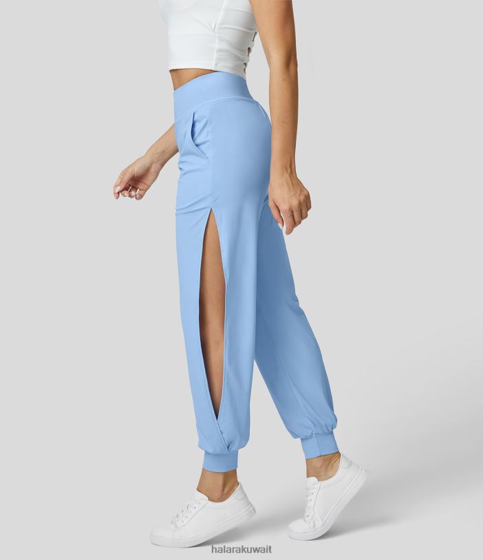 ملابس القناة الهولندية TDP4N10 نحيف Halara بنطلون رياضي كاجوال ذو ملمس رائع وجيب جانبي عالي الخصر