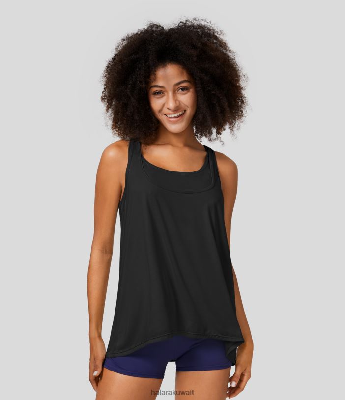 ملابس رياضية إبداعي TDP4N1822 نحيف Halara قميص يوغا رياضي مريح 2 في 1 بدون أكمام