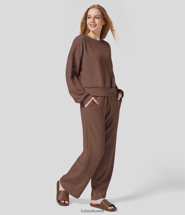 ملابس رياضية موستانج TDP4N2016 نحيف Halara سترة رياضية كاجوال برقبة دائرية وأكتاف منسدلة