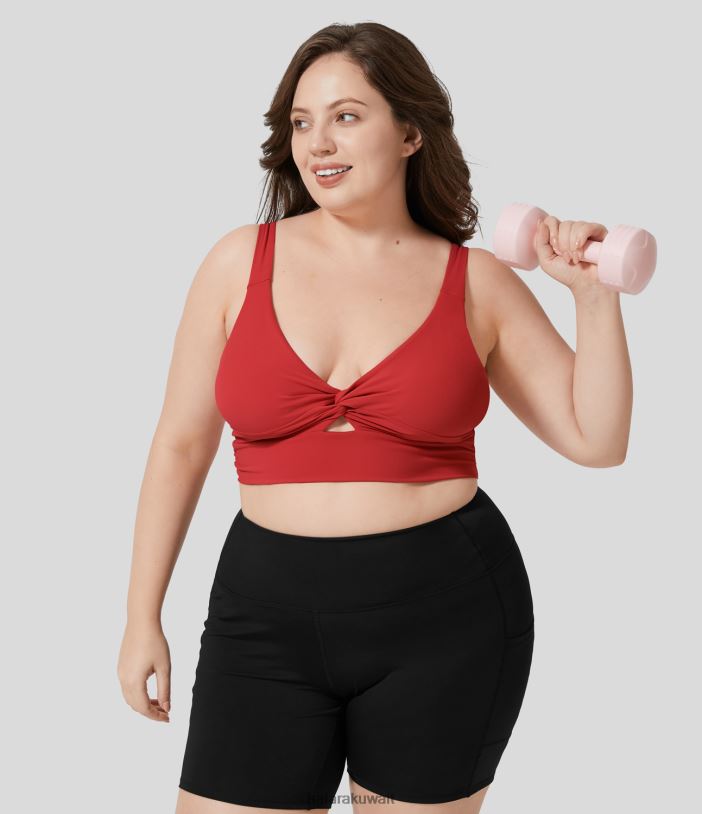 ملابس رياضية المريخ الأحمر TDP4N2148 نحيف Halara حمالة صدر رياضية Softlyzero ذات دعم منخفض ومفتوحة بدون ظهر وملمس رائع ورقص الباليه مقاس كبير