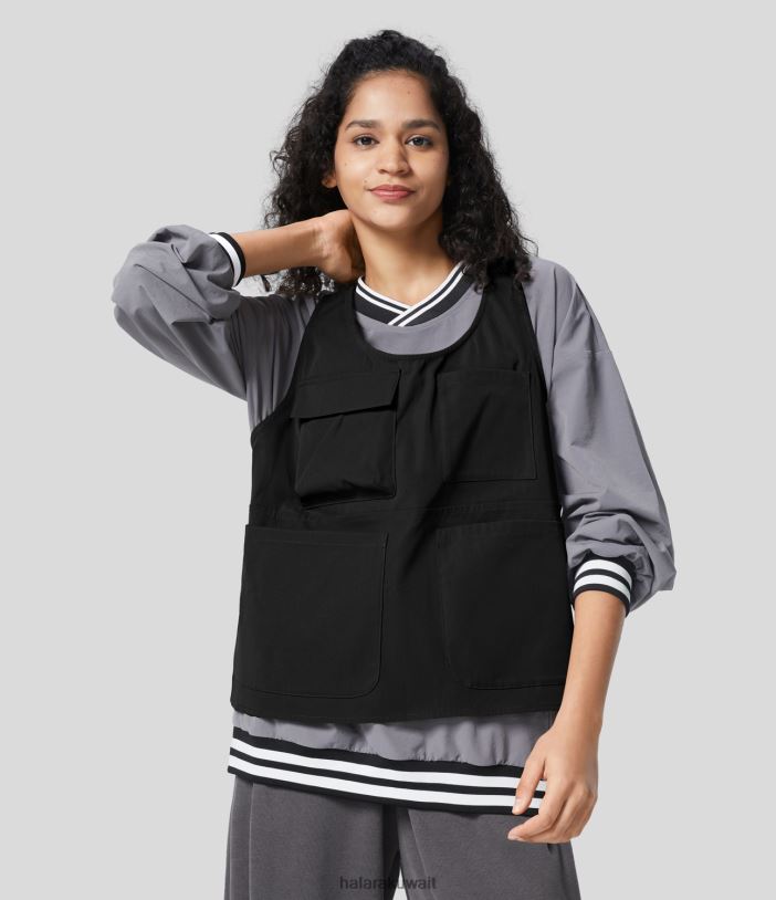 ملابس الكستناء الأخضر TDP4N252 نحيف Halara سترة كارجو للمشي لمسافات طويلة بجيوب متعددة