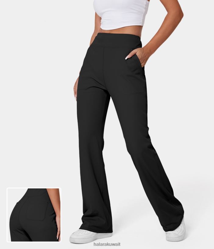 ملابس رياضية أسود TDP4N298 نحيف Halara طماق مضيئة عادي عالية مخصر جيب الجانب