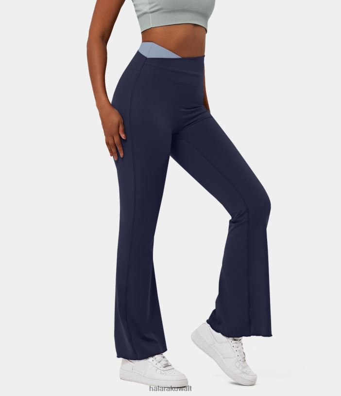 ملابس رياضية معطف طاووس TDP4N363 نحيف Halara Softlyzero طماق اليوغا عالية الخصر كتلة اللون متقاطعة مضيئة