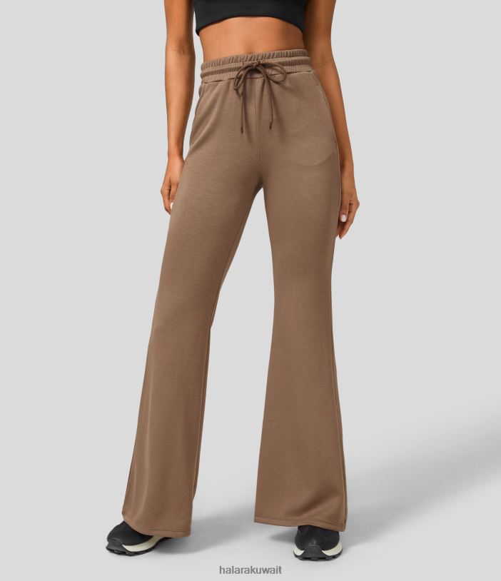 ملابس رياضية رقم الخام TDP4N387 نحيف Halara بنطال يوغا واسع الخصر برباط وجيب جانبي