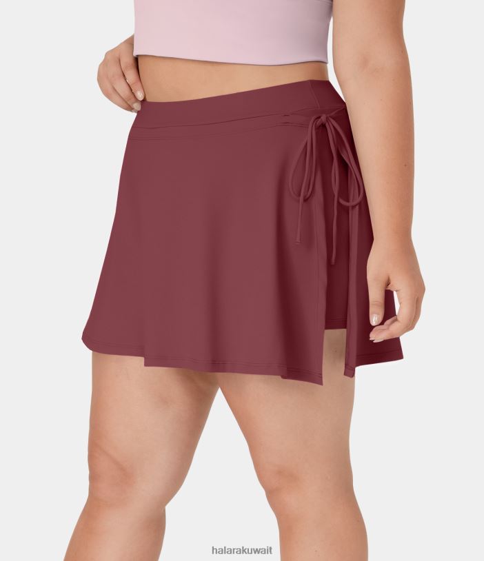 ملابس رياضية كوردوفان TDP4N596 نحيف Halara تنورة Softlyzero Airy Tie Side A Line 2 في 1 وجيب جانبي بالإضافة إلى حجم تنورة صغيرة ذات ملمس رائع