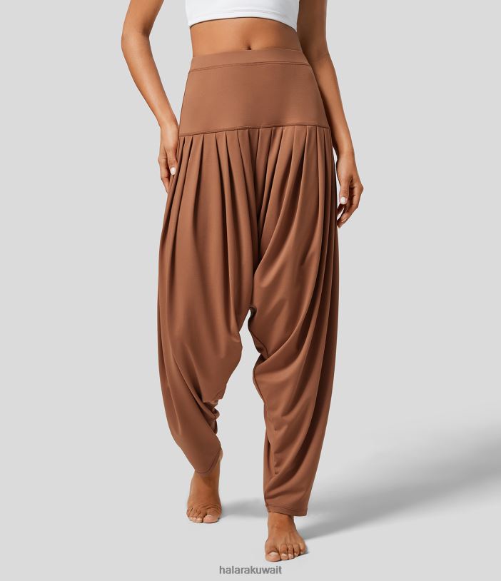 ملابس رياضية إبداعي TDP4N68 نحيف Halara بنطال يوجا حريم عالي الخصر ومطوي