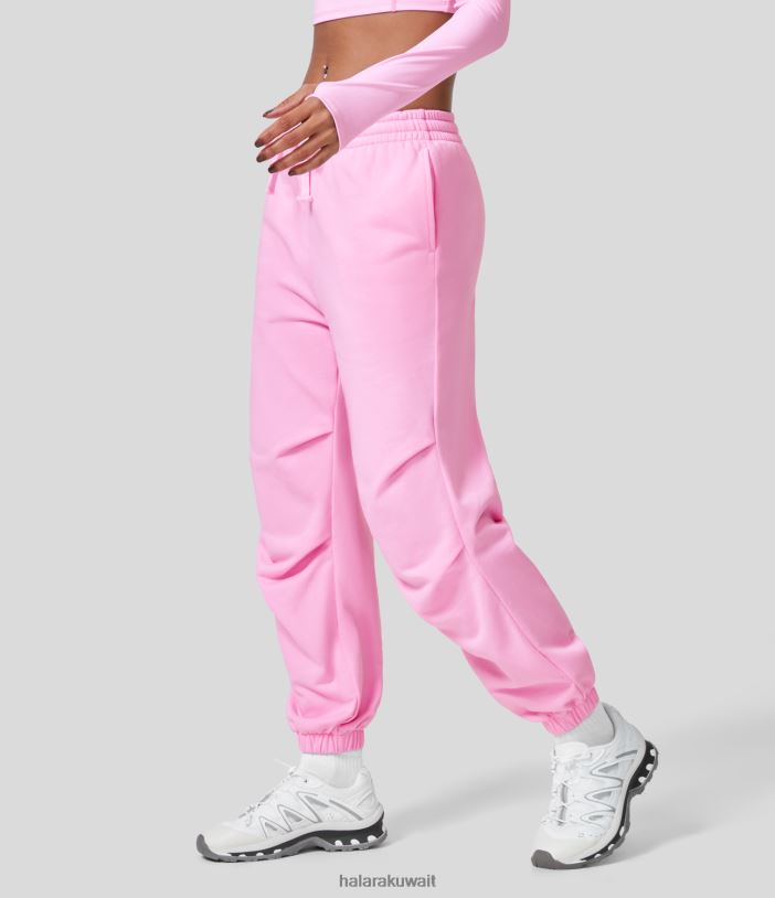 ملابس رياضية صقيع وردي ناعم TDP4N82 نحيف Halara بنطال رياضي قطني منخفض الارتفاع برباط وجيب جانبي مكشكش