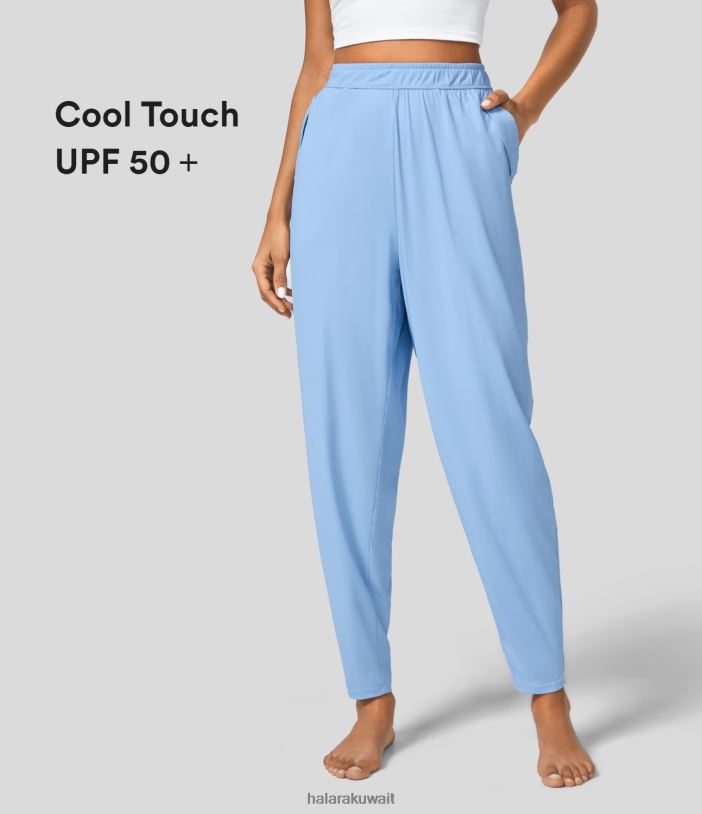 ملابس رياضية القناة الهولندية TDP4N89 نحيف Halara بنطال رياضي بيلاتيس عالي الخصر وجيب جانبي مطوي وملمس رائع