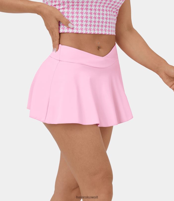 ملابس رياضية com.nosegay TDP4N684 نحيف Halara تنورة رقص Softlyzero Airy متوسطة الارتفاع 2 في 1 متوهجة صغيرة الحجم ذات ملمس رائع