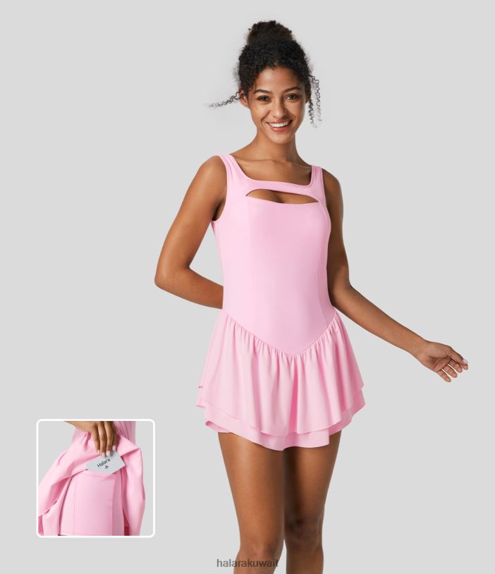 ملابس رياضية com.nosegay TDP4N862 نحيف Halara فستان Softlyzero Airy بدون ظهر 2 في 1 بطبقات مكشكشة وملمس رائع لليوجا النشط ملابس رياضية com.nosegay TDP4N862 نحيف Halara فستان Softlyzero Airy بدون ظهر 2 في 1 بطبقات مكشكشة وملمس رائع لليوجا النشط